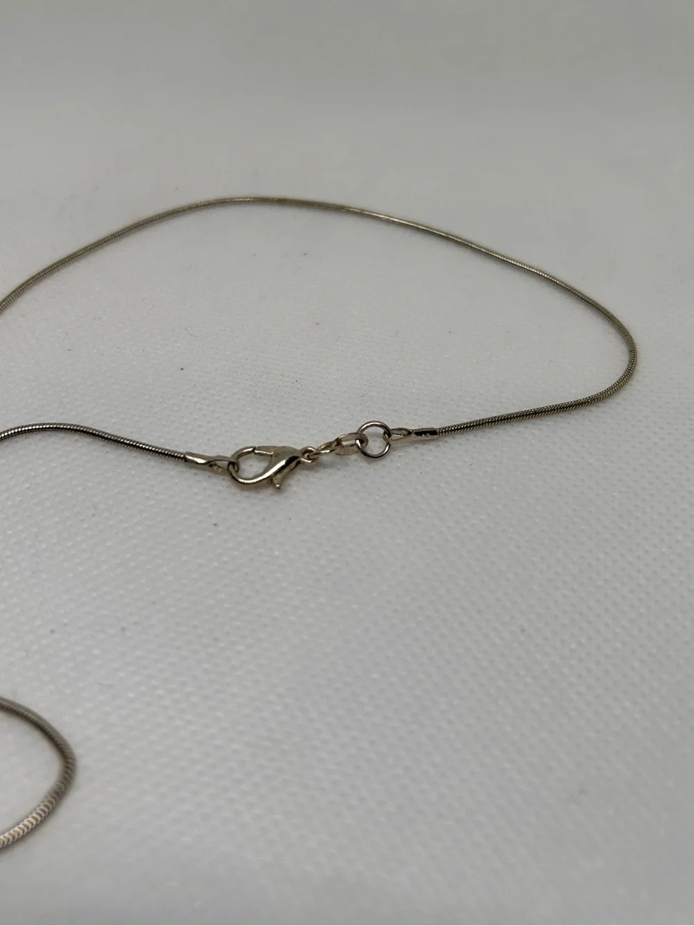 Silver Necklace with Deep Blue Marquise Pendant